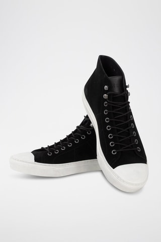 Sneakers alte in pelle di vitello - Nero - IKKS