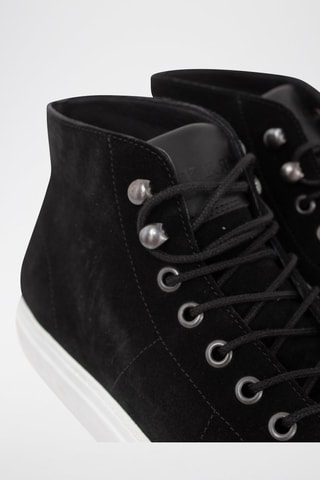 Sneakers alte in pelle di vitello - Nero - IKKS