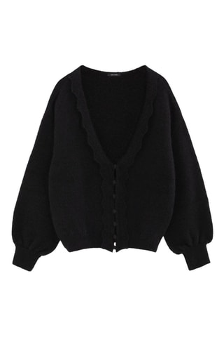 Cardigan in lana - Nero  - One Step