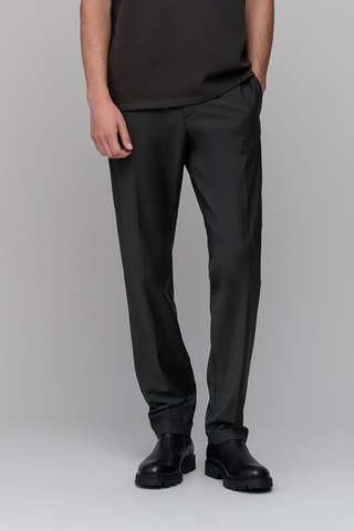 Pantaloni da completo in lana - Verde scuro