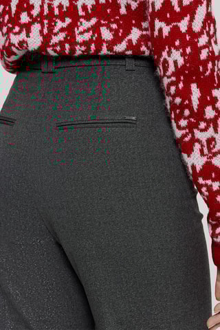 Pantaloni a vita alta 7/8 - Antracite melange - IKKS