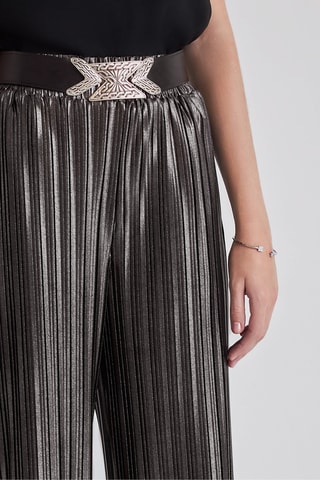 Pantaloni wide legs - Argentato - IKKS