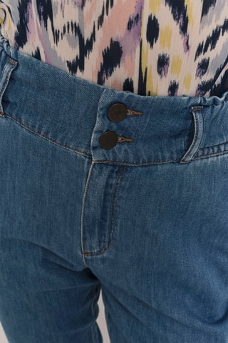 Pantaloni chino a vita alta - Blu  - One Step