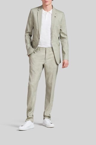 Pantaloni slim in lana e lino - Pistacchio - IKKS