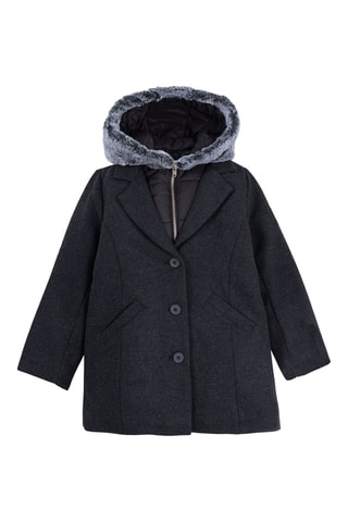 Cappotto con cappuccio - Nero