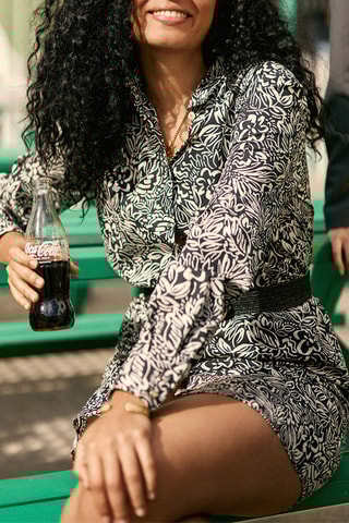 Abito a camicia - Nero