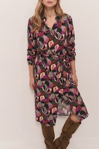 Abito a camicia - Kaki e rosa  - One Step