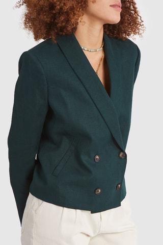 Giacca da completo in lino - Verde - I.Code