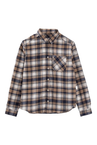 Camicia con cappuccio - Navy e marrone 