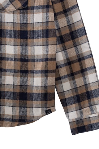 Camicia con cappuccio - Navy e marrone 