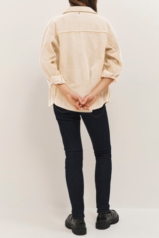 Sovracamicia in velluto - Avorio  - One Step