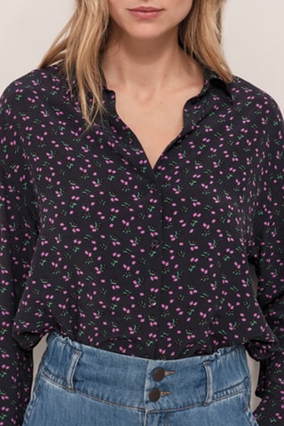 Camicia - Blu notte e viola