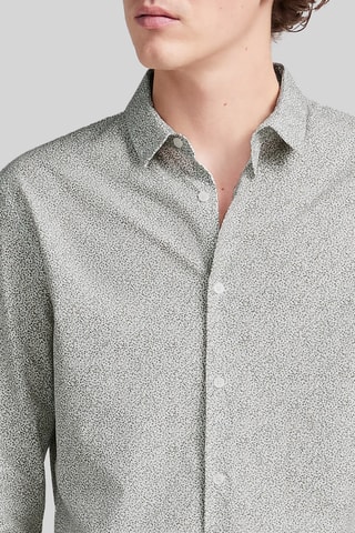 Camicia slim in cotone bio - Pistacchio - IKKS