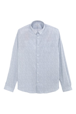 Camicia slim - Bianco e blu - IKKS