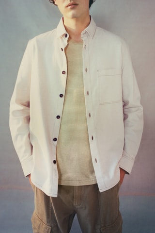 Sovracamicia regular - Ecrù - IKKS