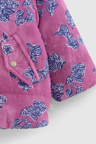 Piumino double face con cappuccio - Malva e blu - IKKS