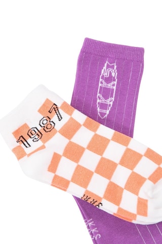 2 paia di calze - Bianco e viola - IKKS