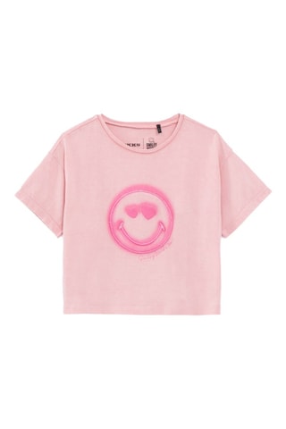 T-shirt Smiley - Rosa - IKKS