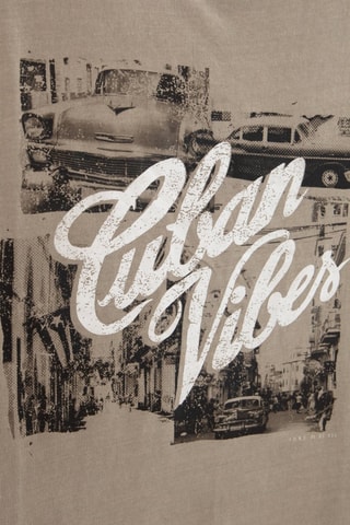 T-shirt in cotone bio - Kaki - IKKS