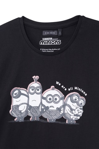 T-shirt in cotone bio Minions - Nero