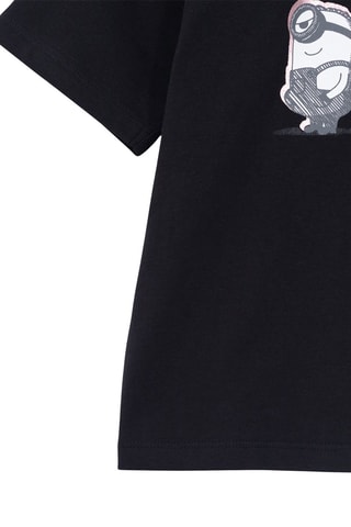 T-shirt in cotone bio Minions - Nero