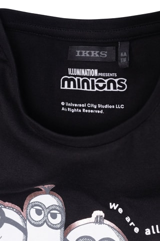 T-shirt in cotone bio Minions - Nero