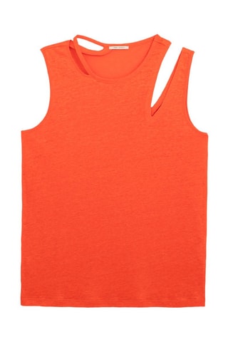 Top in lino - Arancione - IKKS