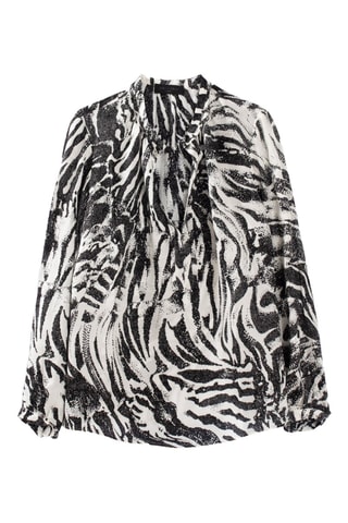 Blusa - Ecrù e nero - IKKS