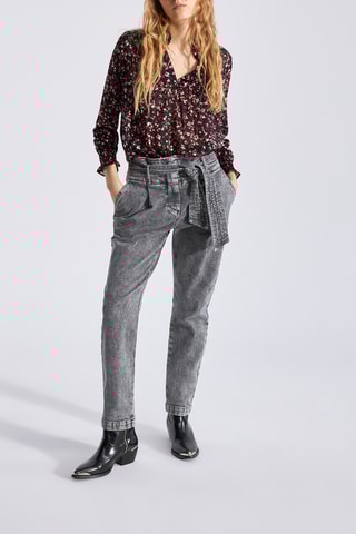 Blusa - Nero e bordeaux