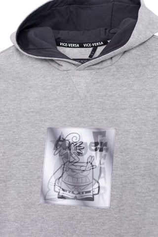 Felpa con cappuccio in cotone bio Paura Inside Out Disney Pixar - Grigio melange