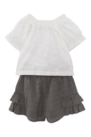 Shorts e t-shirt - Ecrù e kaki - IKKS