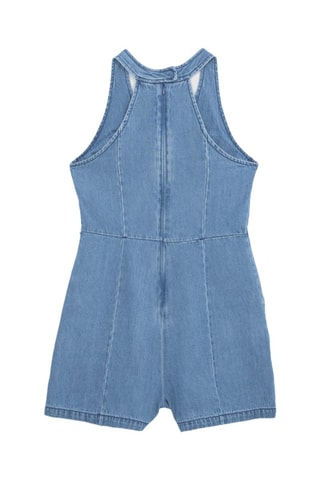 Tuta corta in jeans - Blu - IKKS