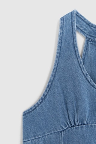 Tuta corta in jeans - Blu - IKKS