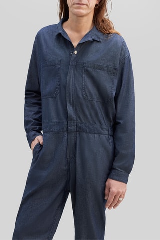 Tuta regular in jeans - Navy - IKKS