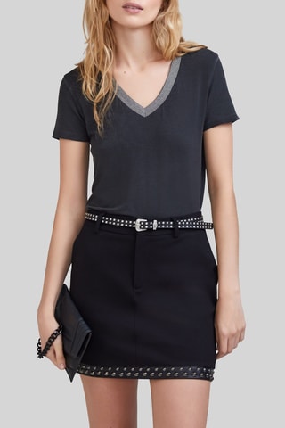 Gonna taglio dritto - Nero - IKKS