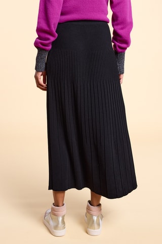 Gonna plissé in lana - Nero