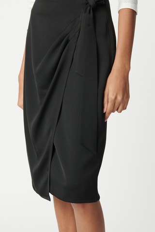 Gonna a portafoglio a vita alta - Nero