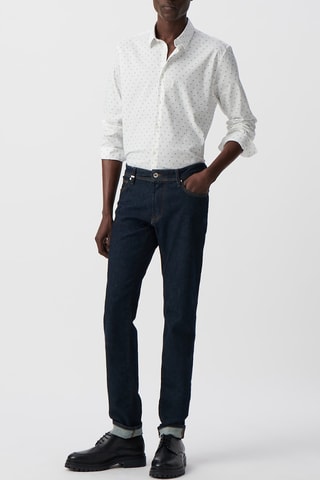 Camicia slim in cotone bio - Ecrù - IKKS