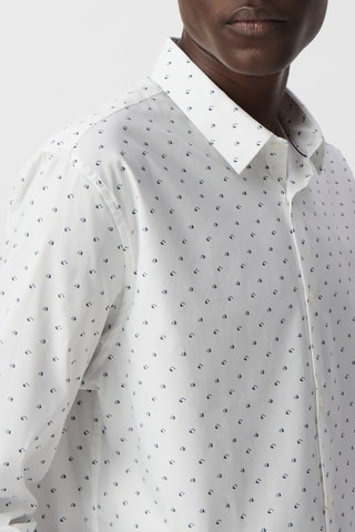 Camicia slim in cotone bio - Ecrù - IKKS