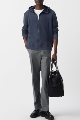 Giacca con cappuccio in cotone bio - Cobalto - IKKS