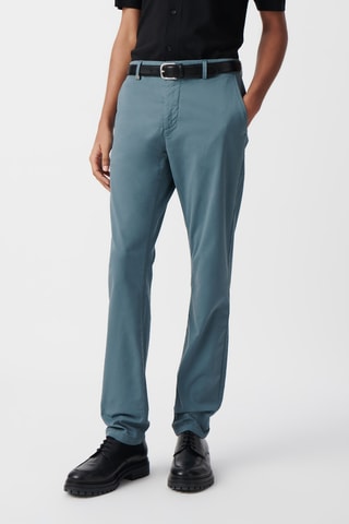 Pantaloni chino slim in cotone bio - Blu-grigio - IKKS