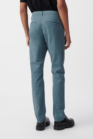 Pantaloni chino slim in cotone bio - Blu-grigio - IKKS