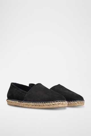 Espadrillas in pelle scamosciata di capra - Nero - IKKS