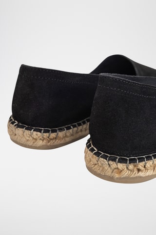 Espadrillas in pelle scamosciata di capra - Nero - IKKS