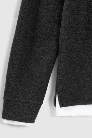 T-shirt effetto trompe-l’œil - Nero - IKKS