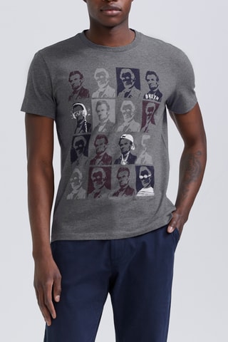 T-shirt Abraham Lincoln - Grigio melange - IKKS