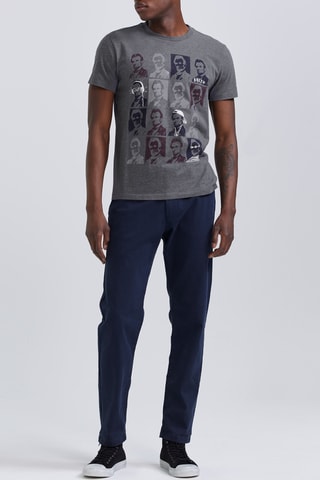 T-shirt Abraham Lincoln - Grigio melange - IKKS