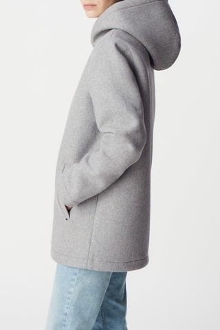 Cappotto in lana - Grigio chiaro melange - IKKS