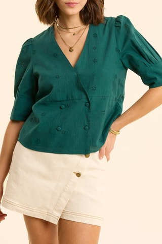 Top in sangallo - Verde smeraldo - I.Code