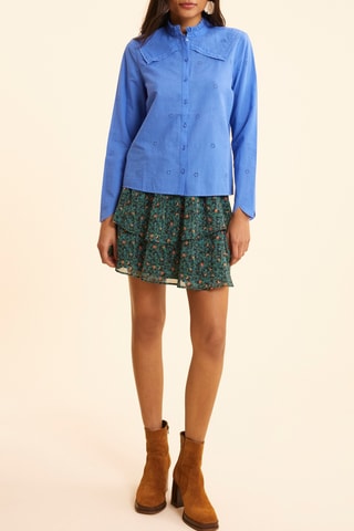 Camicia in sangallo - Cobalto - I.Code